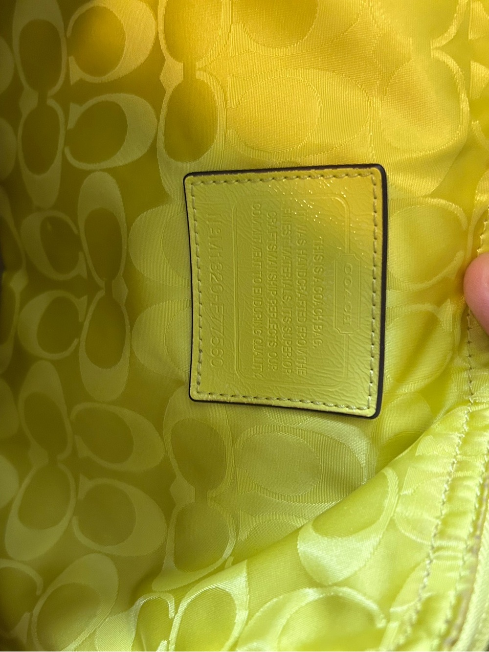 Coach Getaway Weekender Colorblock Signature Nylon Tote in Citrine EUC - Picture 5 of 8